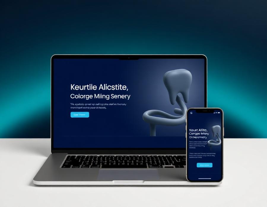 Brightwater Dental website shown on a laptop and phone